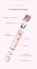 Luxe Electric Razor for Women – Painless Facial, Bikini & Body Hair Trimmer