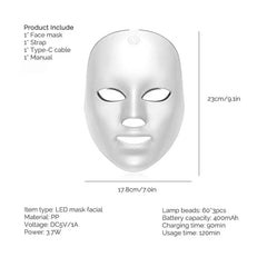 Wireless LED Facial & Neck Mask — Tighten, Rejuvenate & Glow