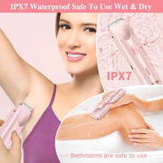 Luxe Electric Razor for Women – Painless Facial, Bikini & Body Hair Trimmer