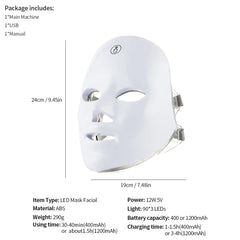 Wireless LED Facial & Neck Mask — Tighten, Rejuvenate & Glow