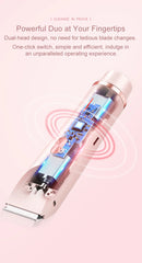 Luxe Electric Razor for Women – Painless Facial, Bikini & Body Hair Trimmer