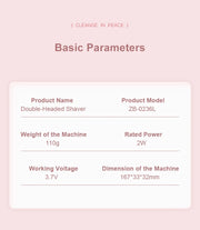 Luxe Electric Razor for Women – Painless Facial, Bikini & Body Hair Trimmer