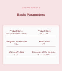 Luxe Electric Razor for Women – Painless Facial, Bikini & Body Hair Trimmer