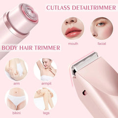 Luxe Electric Razor for Women – Painless Facial, Bikini & Body Hair Trimmer